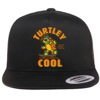 Funny Retro Turtley Cool Skateboarding Turtle Flat Bill Trucker Hat