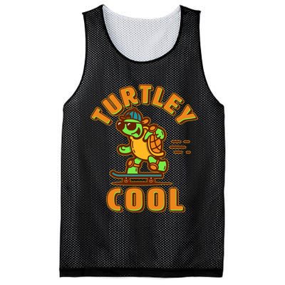 Funny Retro Turtley Cool Skateboarding Turtle Mesh Reversible Basketball Jersey Tank