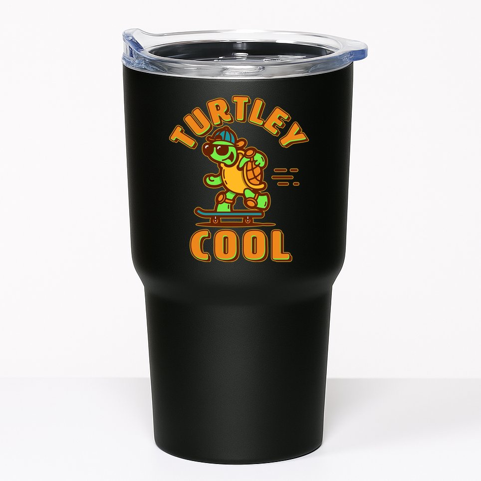 Funny Retro Turtley Cool Skateboarding Turtle Tumbler