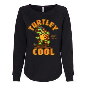 Funny Retro Turtley Cool Skateboarding Turtle Womens California Wash Sweatshirt