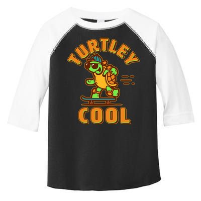 Funny Retro Turtley Cool Skateboarding Turtle Toddler Fine Jersey T-Shirt