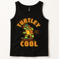 Funny Retro Turtley Cool Skateboarding Turtle Tank Top