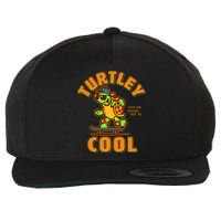 Funny Retro Turtley Cool Skateboarding Turtle Wool Snapback Cap