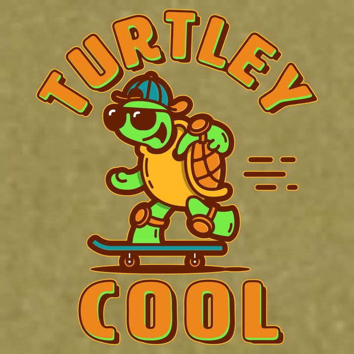 Funny Retro Turtley Cool Skateboarding Turtle Garment-Dyed Women's Muscle Tee