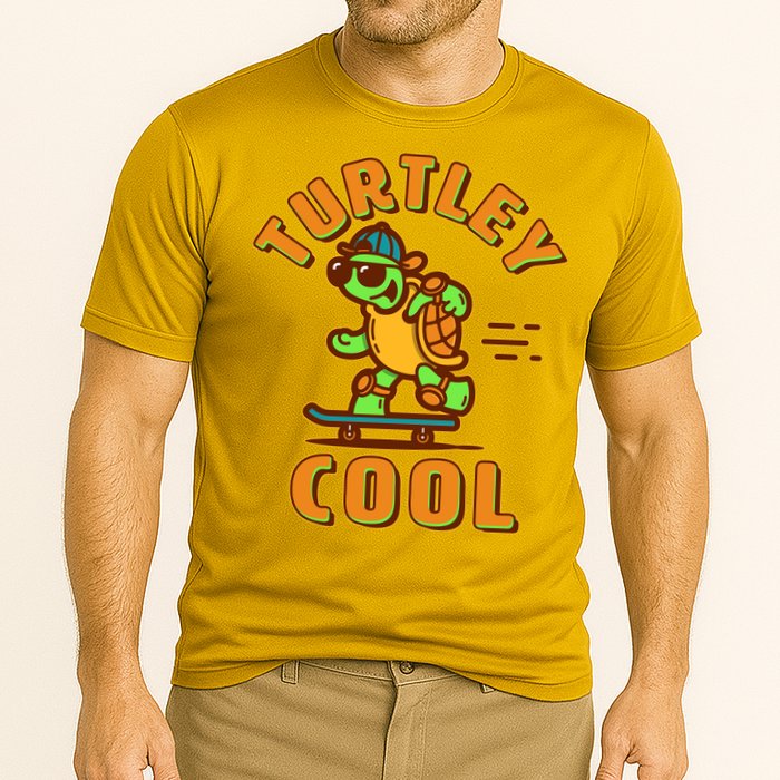 Funny Retro Turtley Cool Skateboarding Turtle Performance Shirt