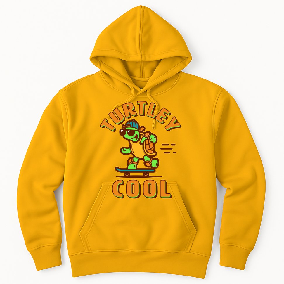 Funny Retro Turtley Cool Skateboarding Turtle Hoodie