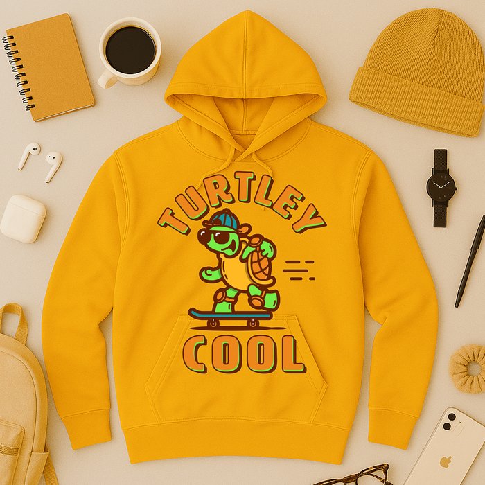 Funny Retro Turtley Cool Skateboarding Turtle Hoodie