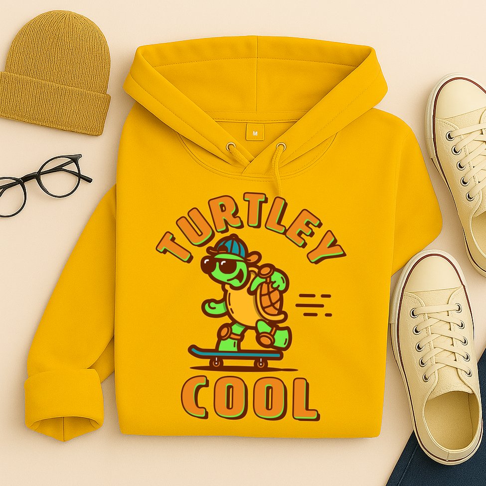 Funny Retro Turtley Cool Skateboarding Turtle Hoodie