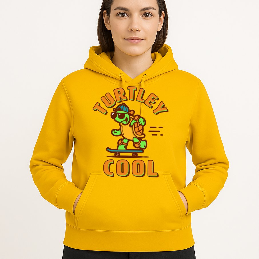 Funny Retro Turtley Cool Skateboarding Turtle Hoodie