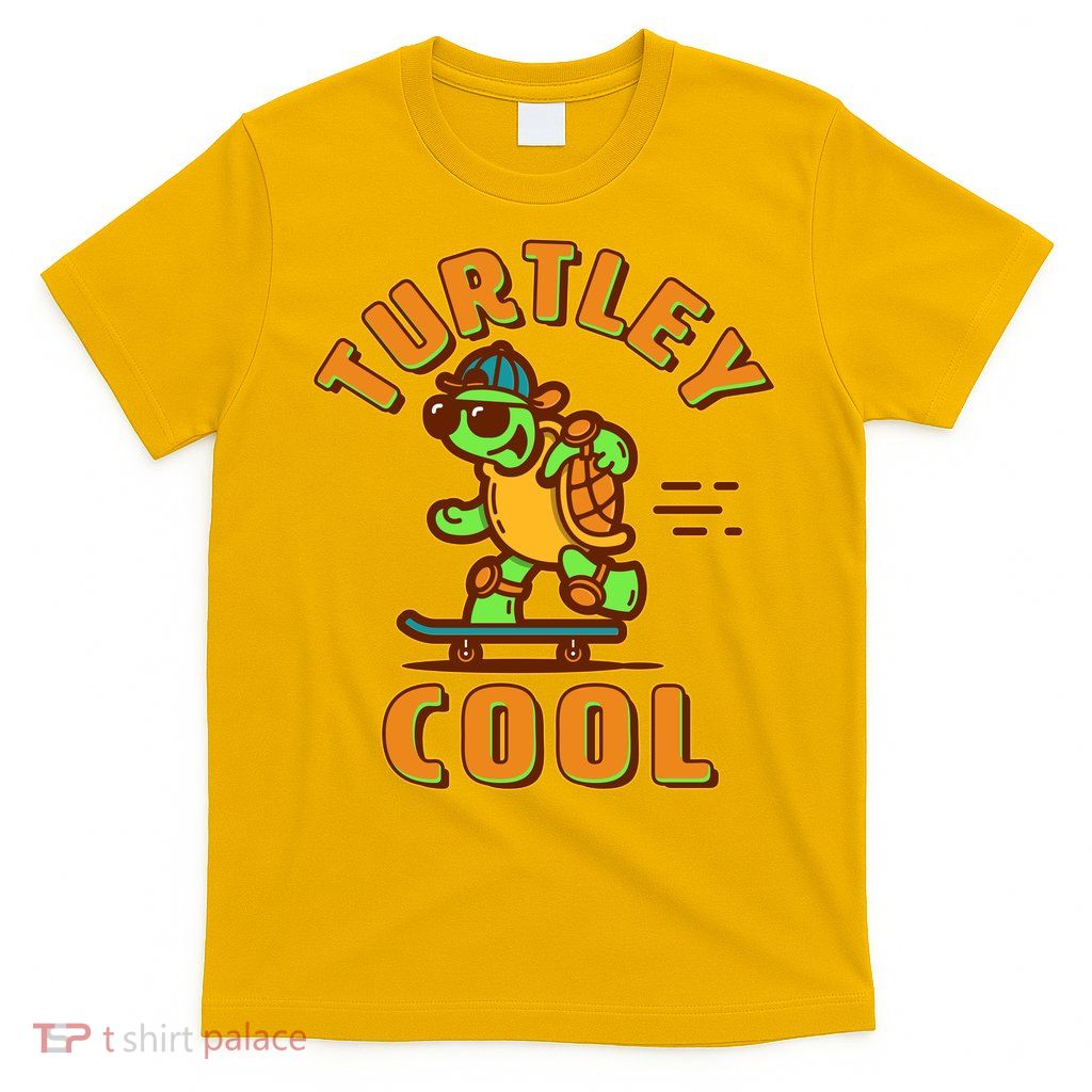 Funny Retro Turtley Cool Skateboarding Turtle T-Shirt