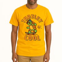 Funny Retro Turtley Cool Skateboarding Turtle Tall T-Shirt
