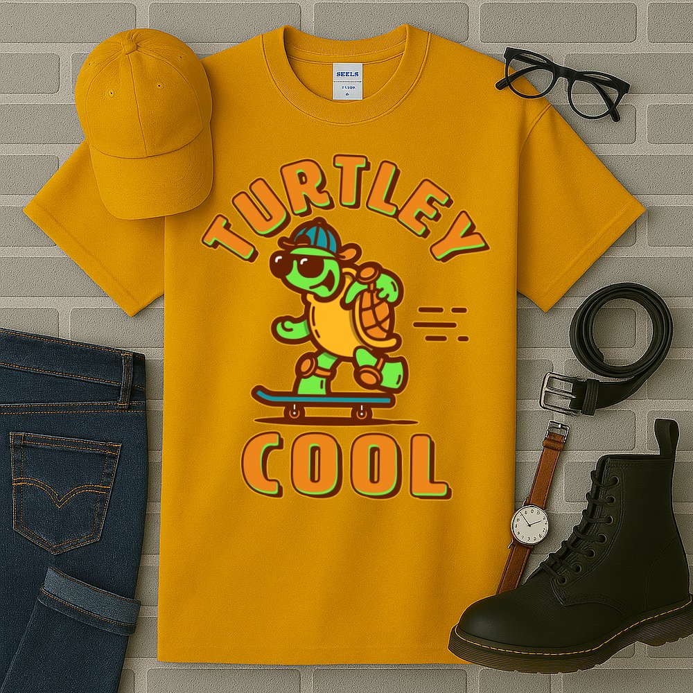 Funny Retro Turtley Cool Skateboarding Turtle Tall T-Shirt