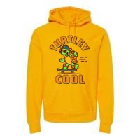 Funny Retro Turtley Cool Skateboarding Turtle Premium Hoodie