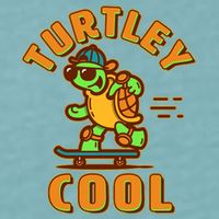 Funny Retro Turtley Cool Skateboarding Turtle Sueded Cloud Jersey T-Shirt