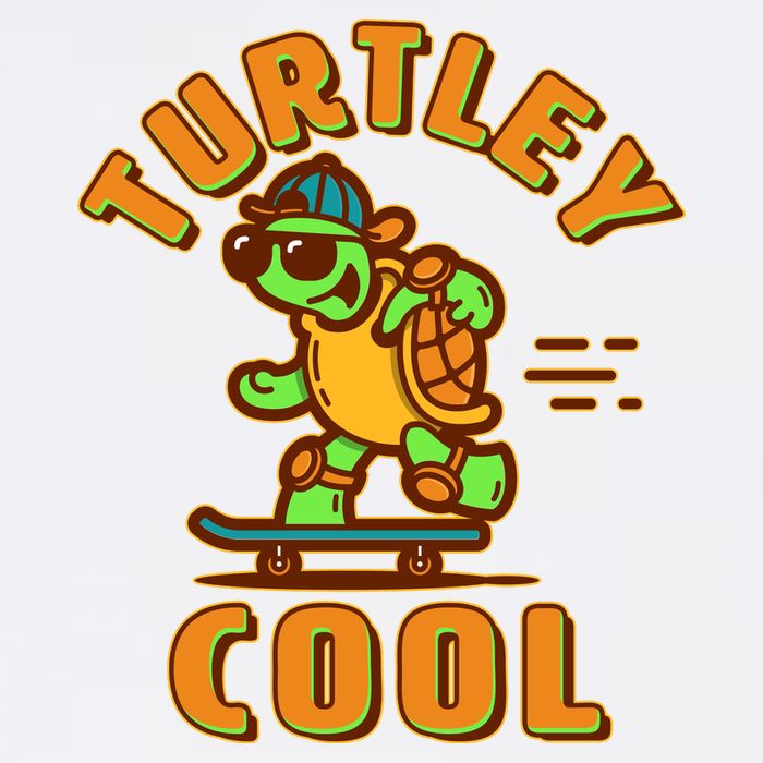 Funny Retro Turtley Cool Skateboarding Turtle Garment-Dyed Sweatshirt
