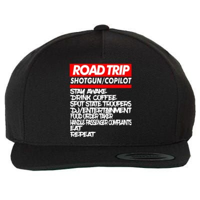 Family Road Trip Cool Gift Funny Vacation Summer Outdoors Meaningful Gift Wool Snapback Cap