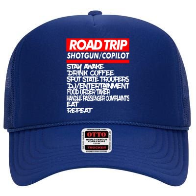 Family Road Trip Cool Gift Funny Vacation Summer Outdoors Meaningful Gift High Crown Mesh Back Trucker Hat