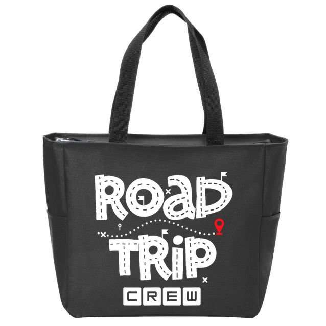 Family Road Trip Squad - Road Trip Crew Zip Tote Bag