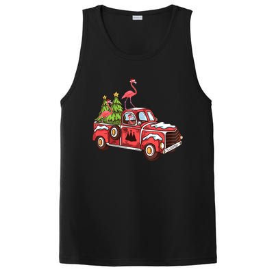 Flamingo Riding Truck Christmas Tree Merry Flocking Gift PosiCharge Competitor Tank