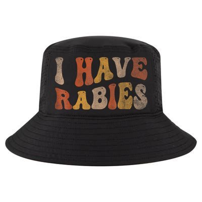 Funny Retro Typography I Have Rabies Cool Comfort Performance Bucket Hat