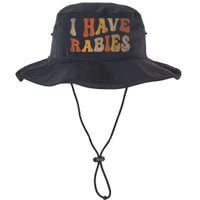 Funny Retro Typography I Have Rabies Bucket Hat