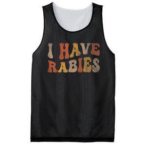 Funny Retro Typography I Have Rabies Mesh Reversible Basketball Jersey Tank