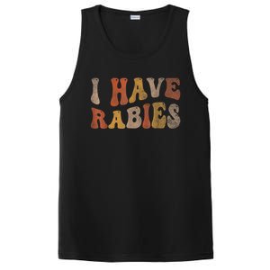 Funny Retro Typography I Have Rabies PosiCharge Competitor Tank