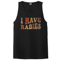 Funny Retro Typography I Have Rabies PosiCharge Competitor Tank