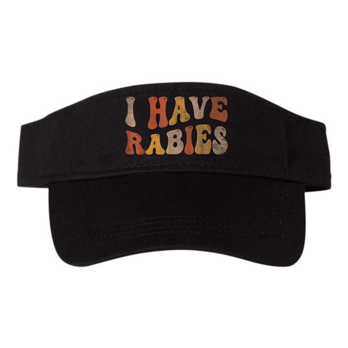 Funny Retro Typography I Have Rabies Visor