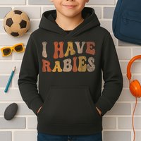 Funny Retro Typography I Have Rabies Kids Hoodie