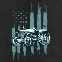 Farmer Rancher Truck Drive Driver Us Flag American Tractor Gift Beanie