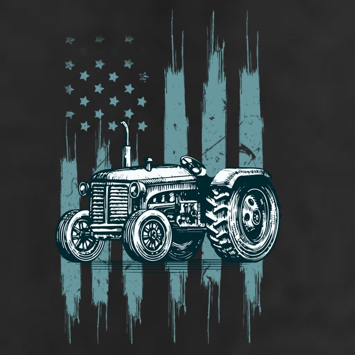 Farmer Rancher Truck Drive Driver Us Flag American Tractor Gift Beanie