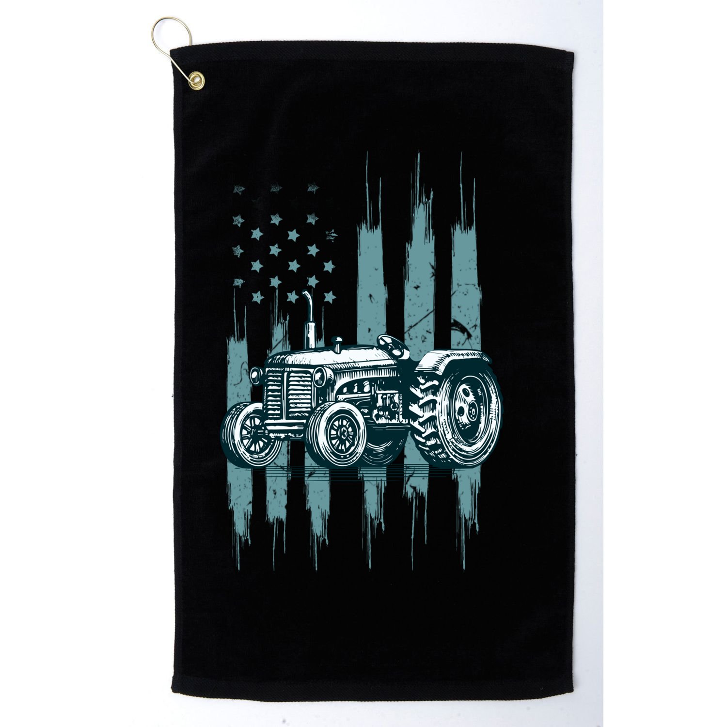 Farmer Rancher Truck Drive Driver Us Flag American Tractor Gift Golf Towel