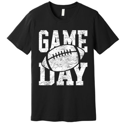 Funny Retro Team Sports Vintage Football Season Game Day Premium T-Shirt