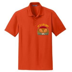 Funny Retro Turkey Day Leg Cute Gift ItS Leg Day Thanksgiving Meaningful Gift Dry Zone Grid Polo