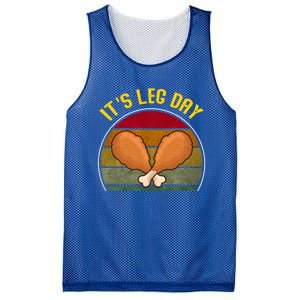 Funny Retro Turkey Day Leg Cute Gift ItS Leg Day Thanksgiving Meaningful Gift Mesh Reversible Basketball Jersey Tank