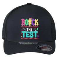 Funny Rock The Test Testing Day Teacher Student Motivational Flexfit Unipanel Trucker Cap
