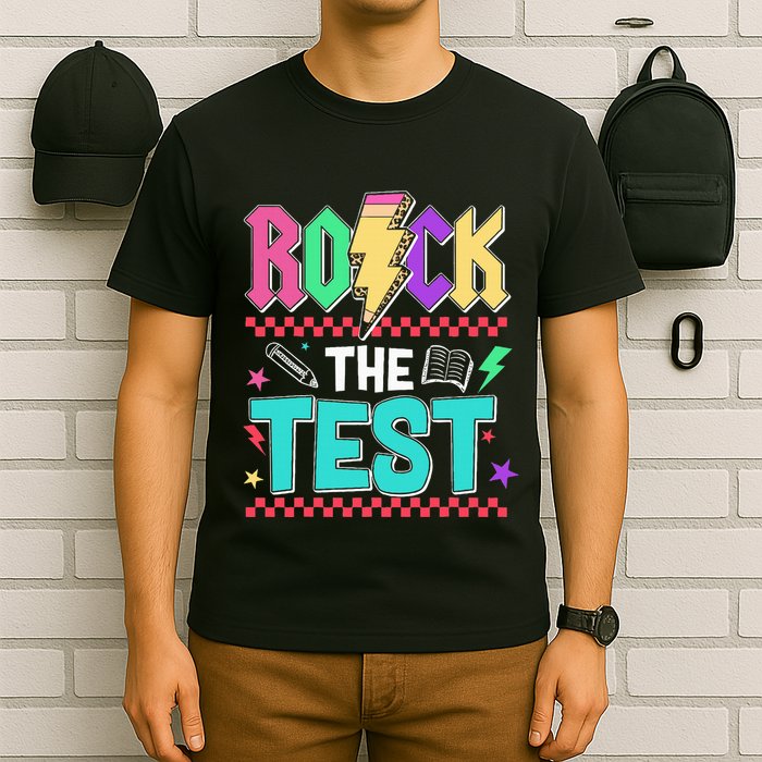 Funny Rock The Test Testing Day Teacher Student Motivational T-Shirt