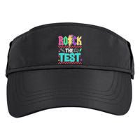 Funny Rock The Test Testing Day Teacher Student Motivational Adult Drive Performance Visor