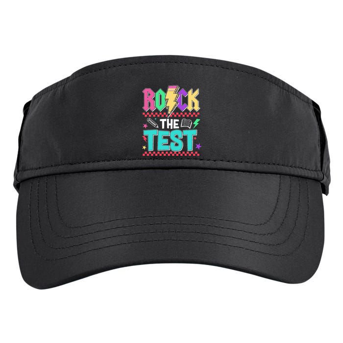 Funny Rock The Test Testing Day Teacher Student Motivational Adult Drive Performance Visor