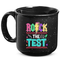Funny Rock The Test Testing Day Teacher Student Motivational 15oz Campfire Ceramic Mug