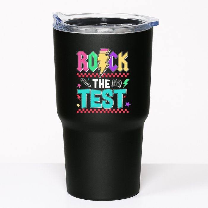 Funny Rock The Test Testing Day Teacher Student Motivational Tumbler