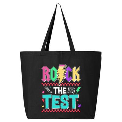 Funny Rock The Test Testing Day Teacher Student Motivational 25L Jumbo Tote