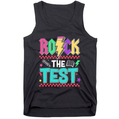 Funny Rock The Test Testing Day Teacher Student Motivational Tank Top