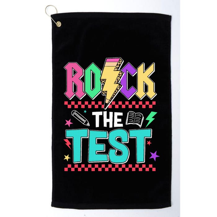 Funny Rock The Test Testing Day Teacher Student Motivational Golf Towel