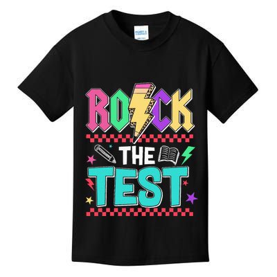 Funny Rock The Test Testing Day Teacher Student Motivational Kids T-Shirt