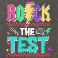 Funny Rock The Test Testing Day Teacher Student Motivational Cotton Canvas Backpack