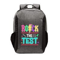 Funny Rock The Test Testing Day Teacher Student Motivational Vector Backpack