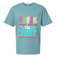 Funny Rock The Test Testing Day Teacher Student Motivational Sueded Cloud Jersey T-Shirt