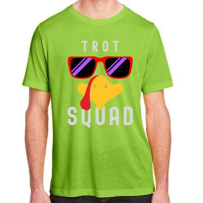 Funny Running Turkey Sunglasses Trot Squad Thanksgiving Cool Gift Adult ChromaSoft Performance T-Shirt